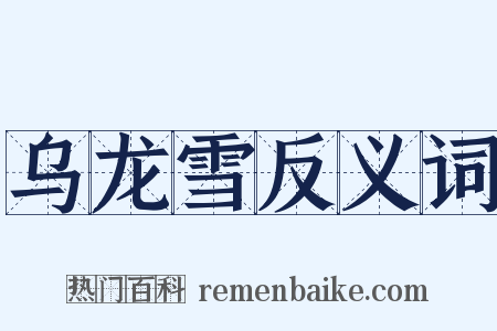 乌龙雪反义词是什么意思的图片